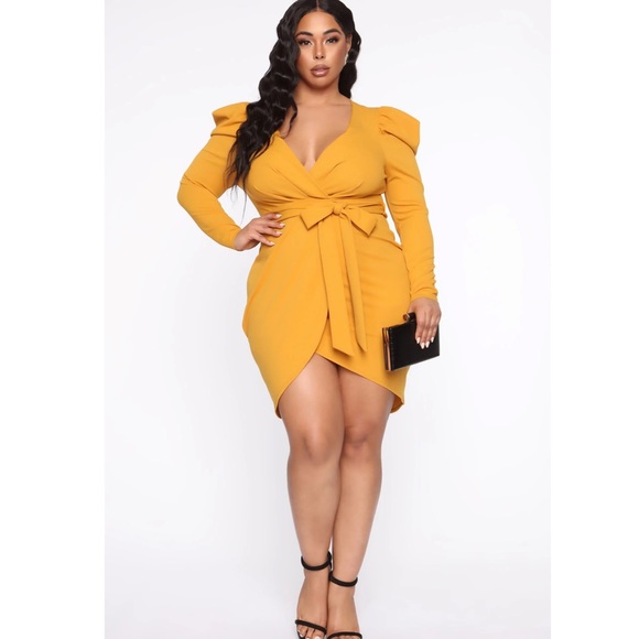 Fashion Nova Dresses & Skirts - FASHIONNOVA Mustard Yellow Owning This Moment Mini Dress
